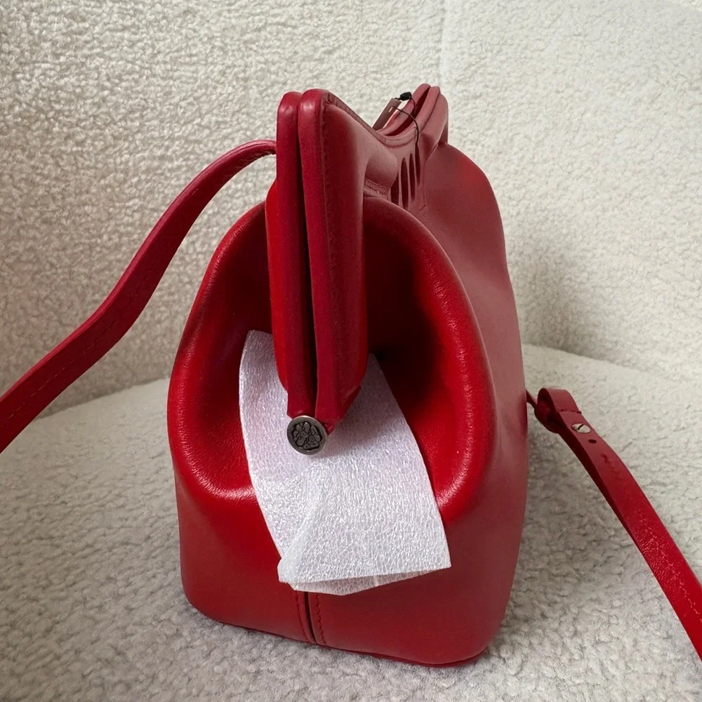 Alexander McQueen Women's The Peak Bag Mini in Welsh Red - Picture 7 of 11